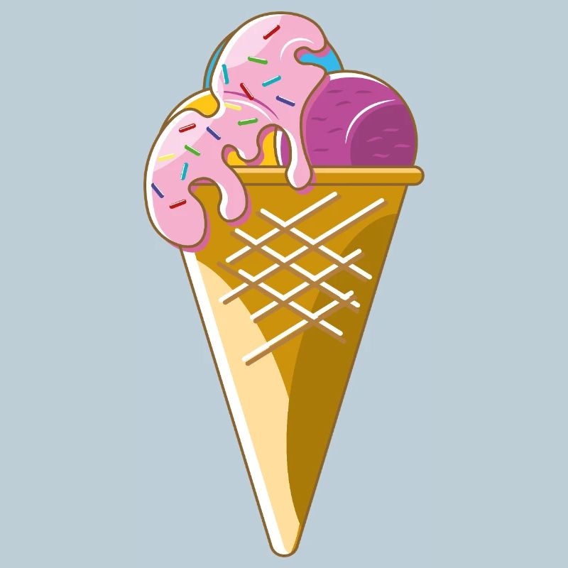 Glace dans un cornet