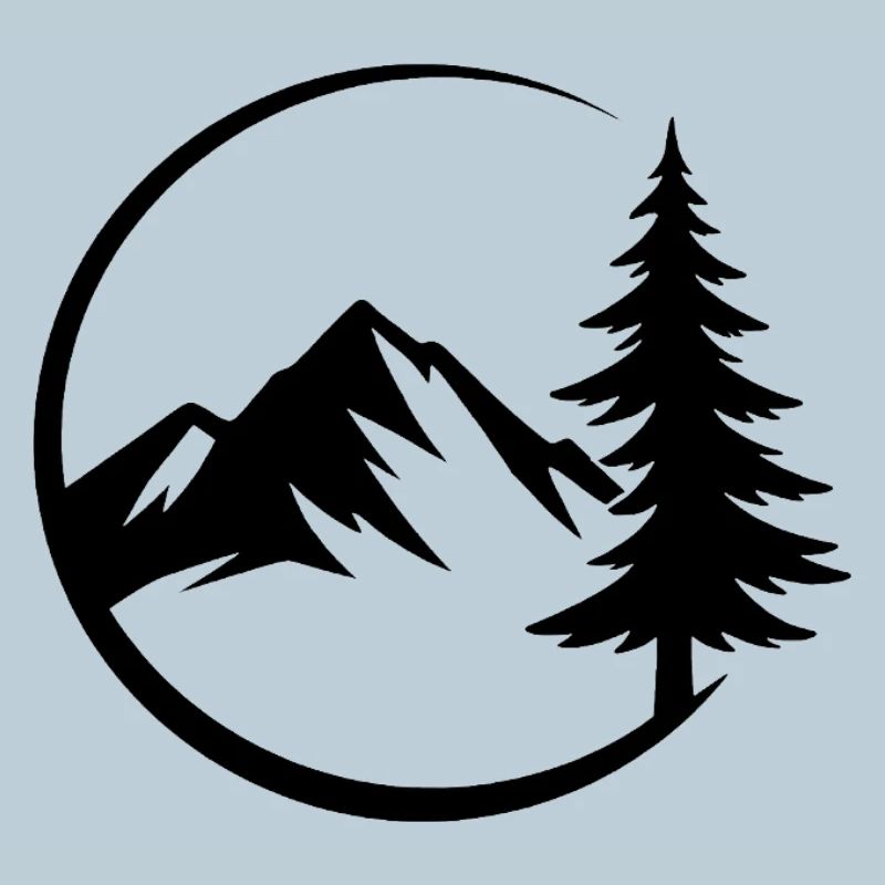 Mountain Forest Silhouette
