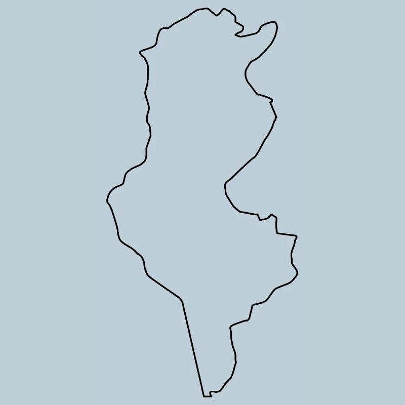 Tunisia outline map