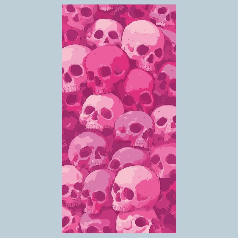 Motif de crâne rose