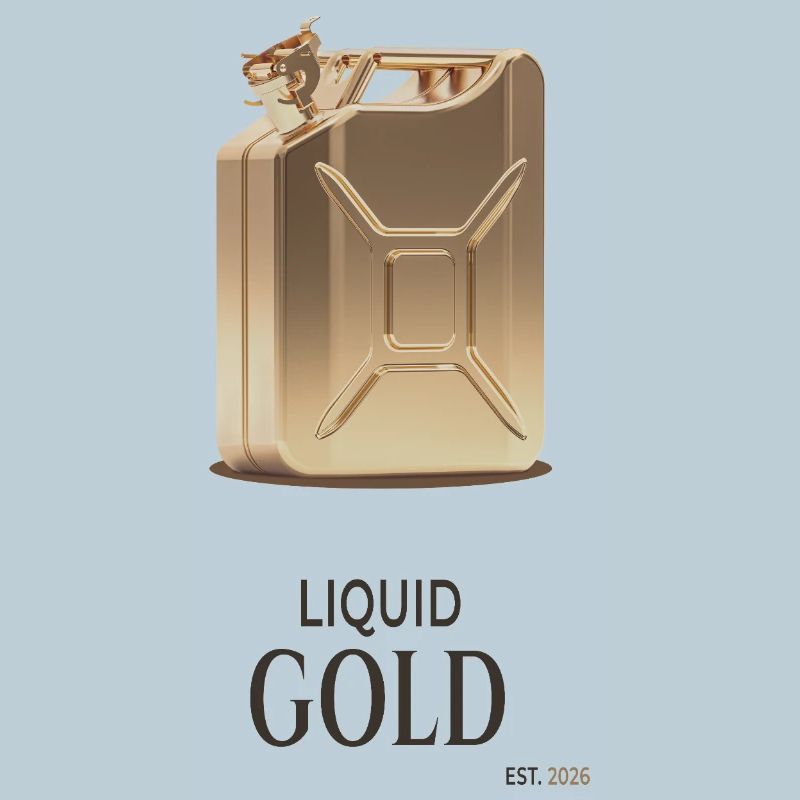 Liquid Gold Canister Design Saying