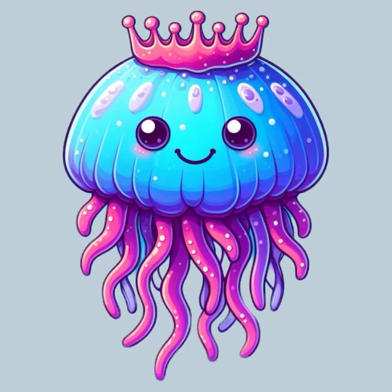 A jellyfish with a crown