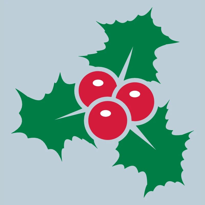 Stechpalmenblätter mit roten Beeren