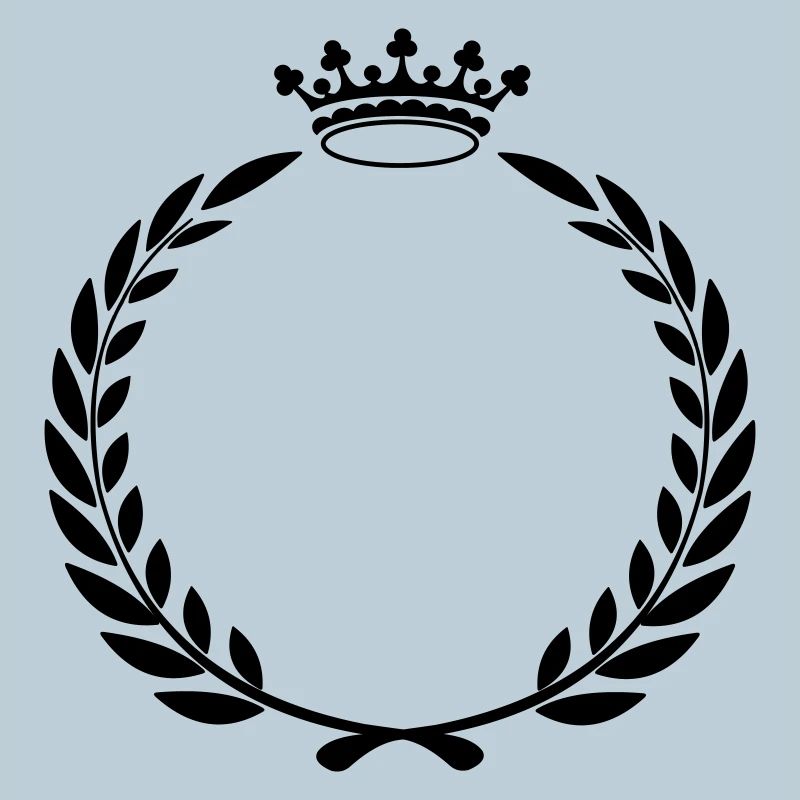 Lorbeerkranz mit Krone