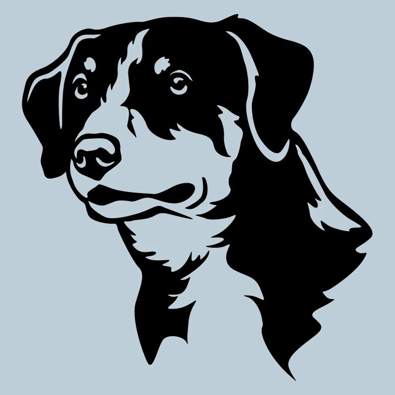 Entlebucher Mountain Dog Head "Black Edition"