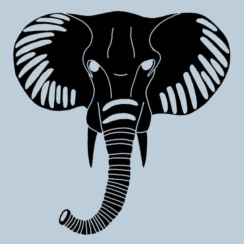 Tête d'éléphant noir