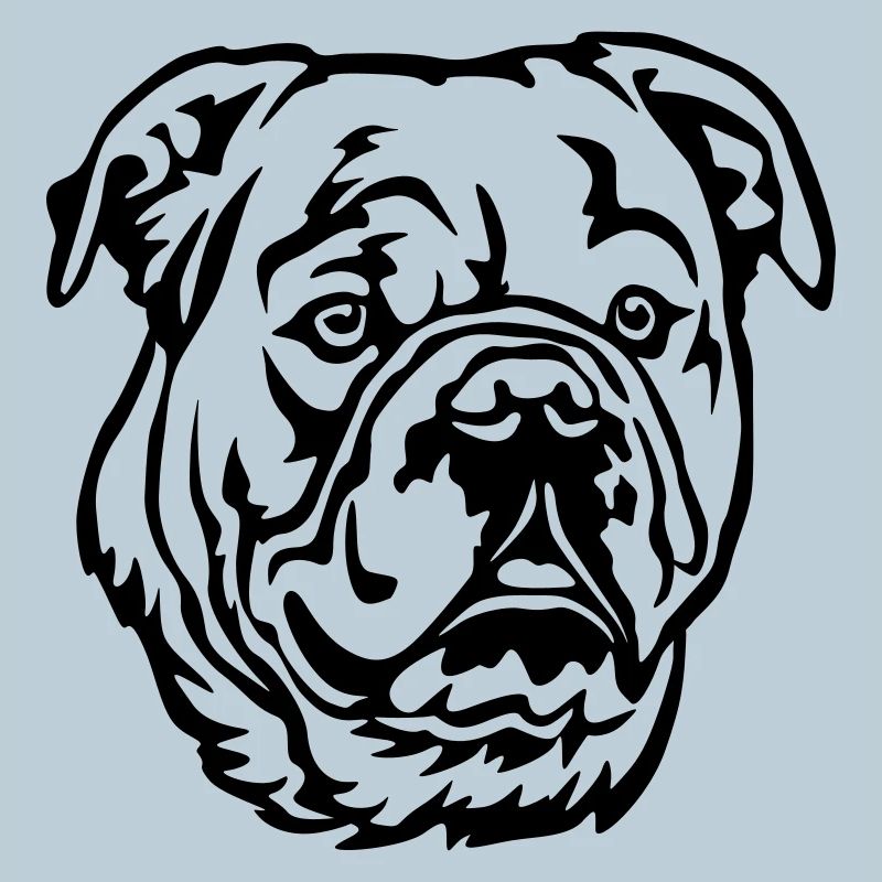 Tête de bouledogue continental