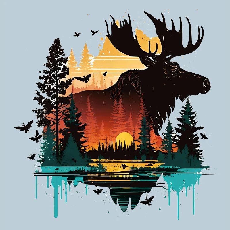 Moose - Landscape - Sunset