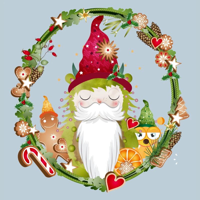 Petits monstres gnomes dans un décor de Noël