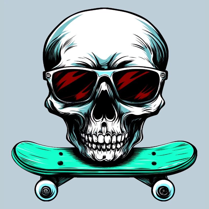 Skull Skater / Skateboarder Skull