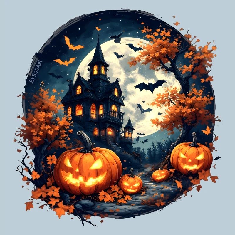 Halloween - Haunted House & Pumpkins