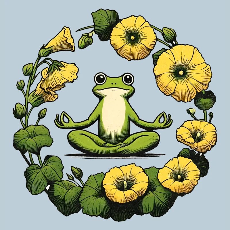 Peaceful Frog Meditation Circle