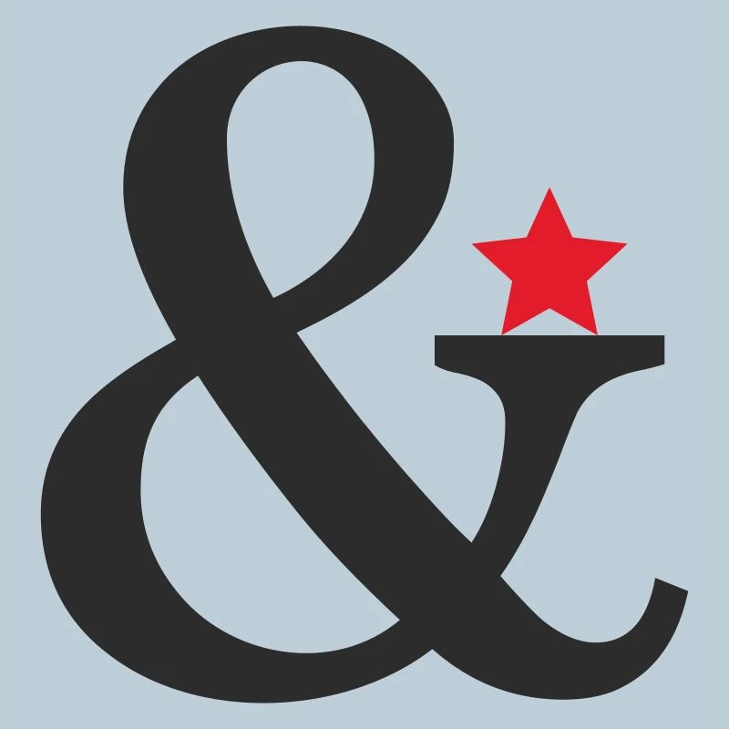 Éventille avec accent en étoile rouge
