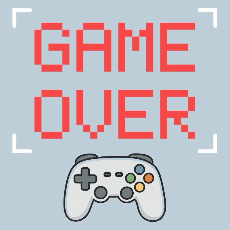 Game Over – Gamer Controller T-Shirt