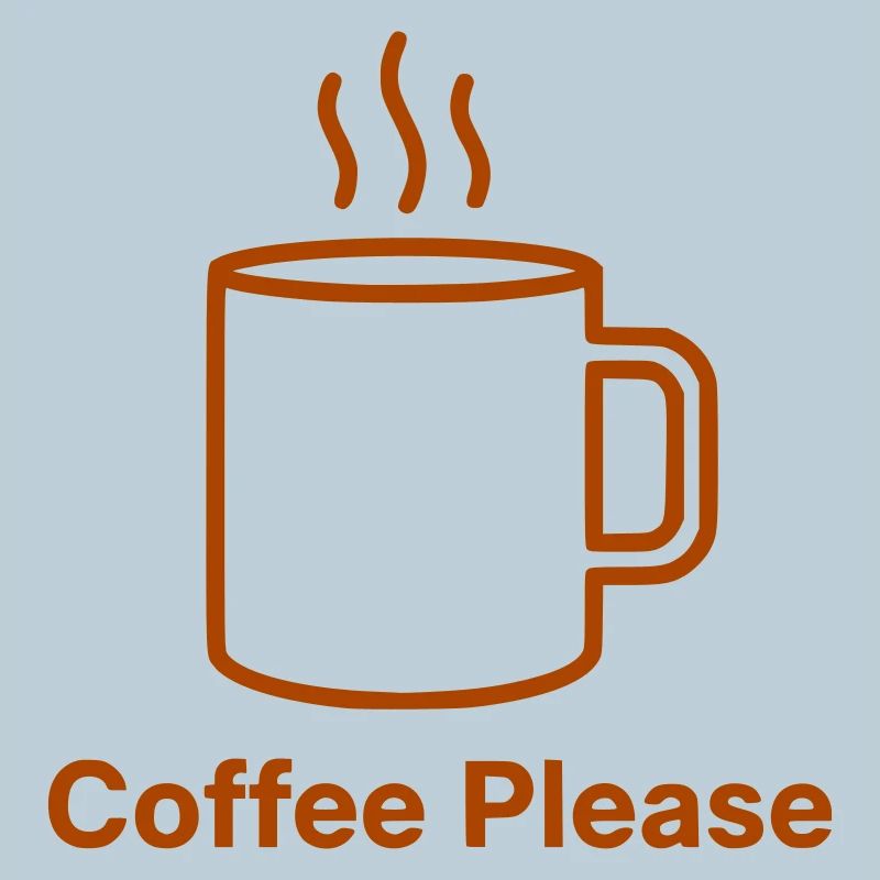 Coffee Please Mug Outline