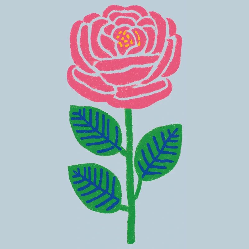 Pink Rose Pop Style