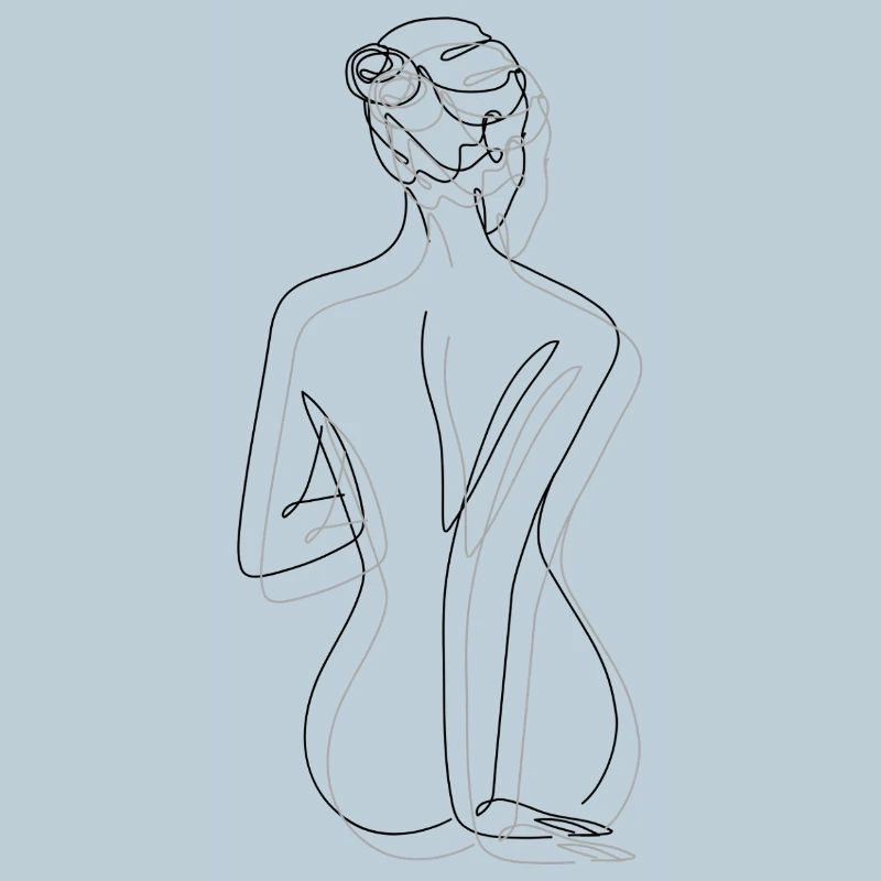 Line Nude Silhouette