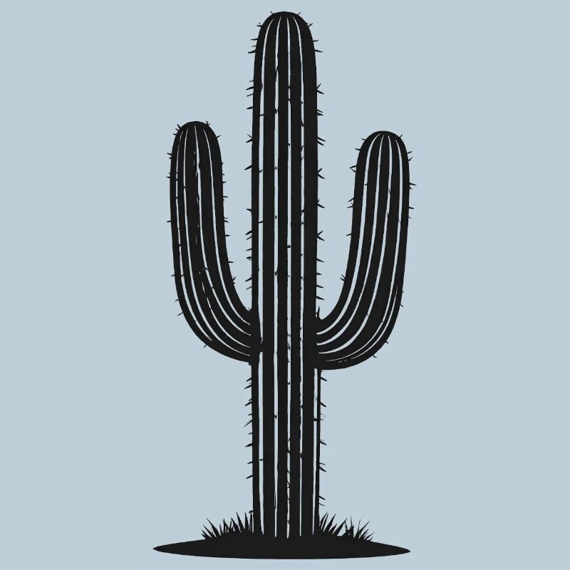 Schwarzer Kaktus Silhouette