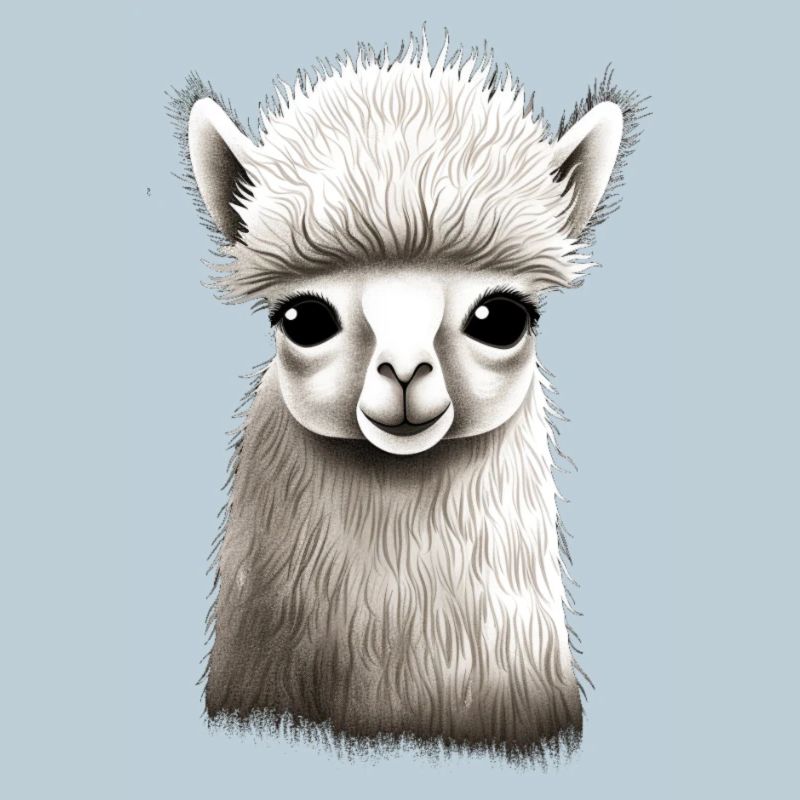 Alpaca fluffy and cute