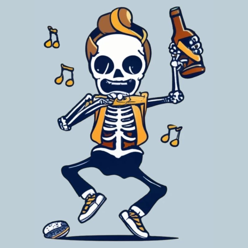 Skeleton Dance with Bottle