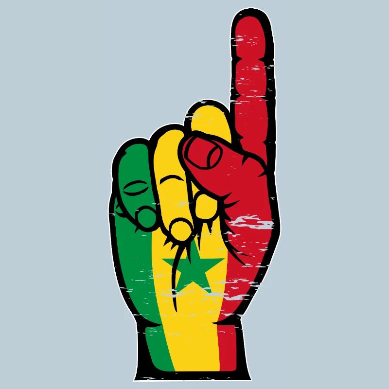 Main des drapeaux du Sénégal