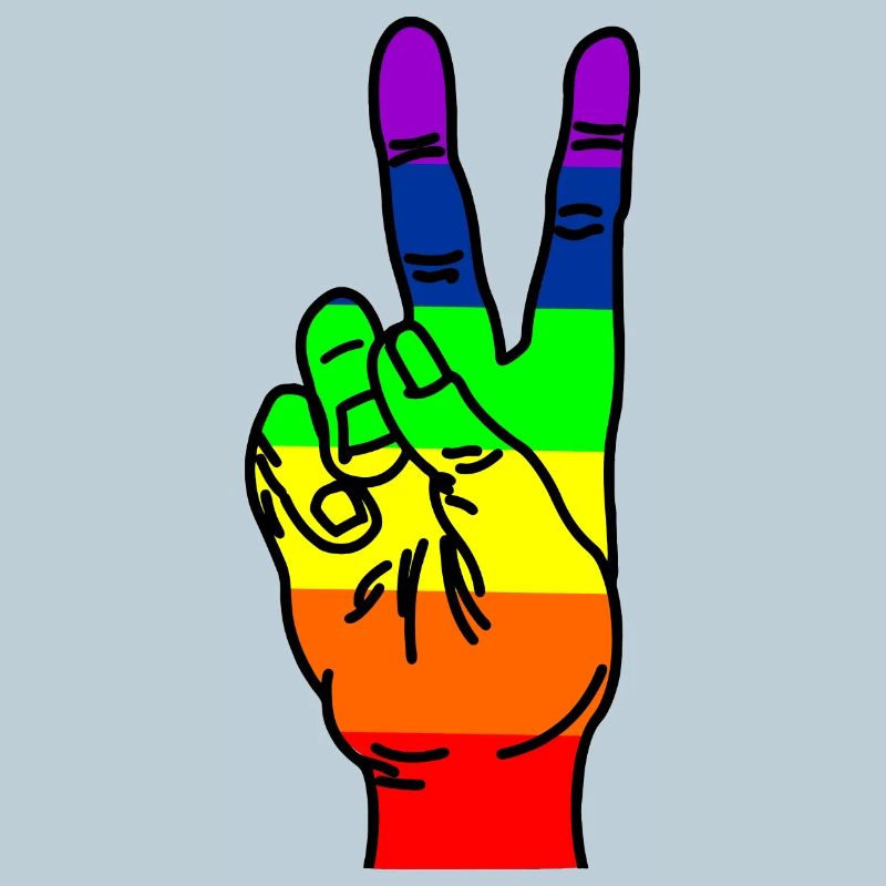 Regenbogen-Handfrieden