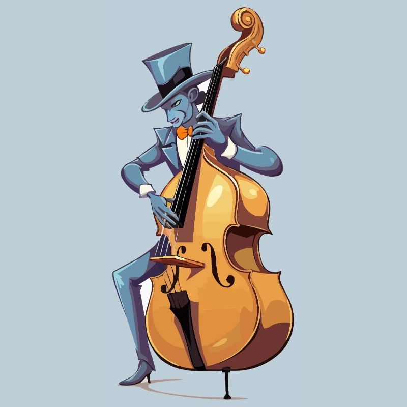 Blue Jazz Bass Master in Top Hat