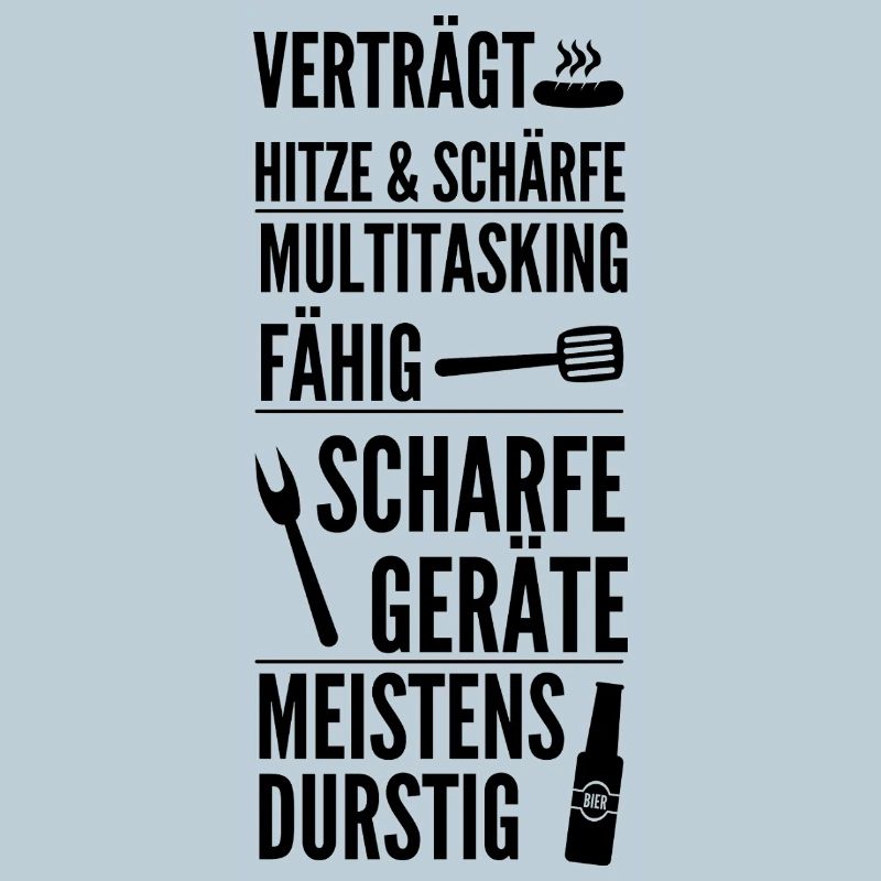 Koch Spruch: Verträgt Hitze & Schärfe Design