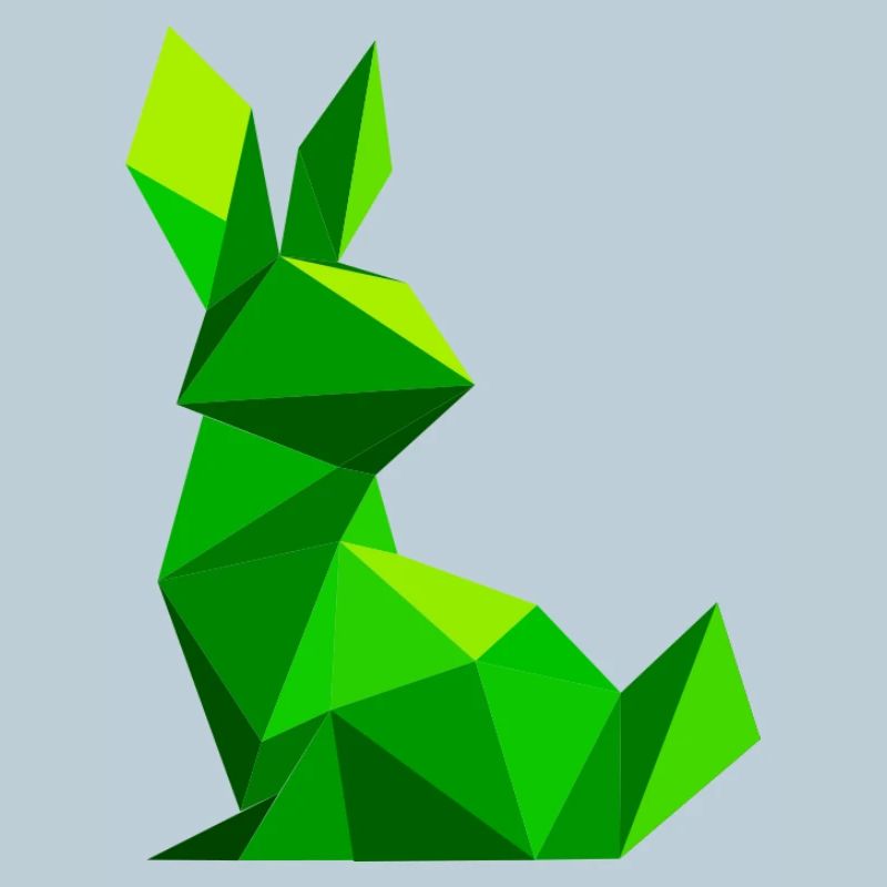 Lapin lowpoly 