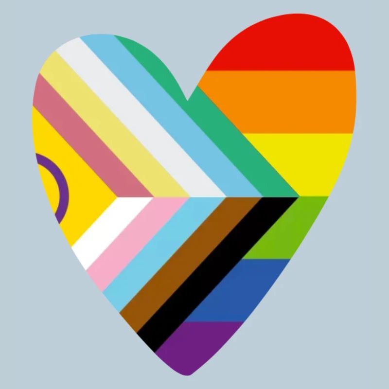 🌈 Heart – Progress Pride & Disability Flag
