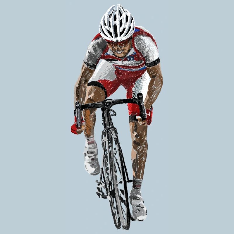 Rennradfahrer Sprint