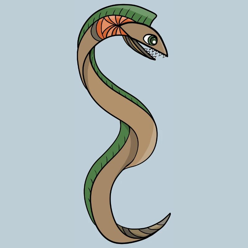 A Snake with sharp teeth