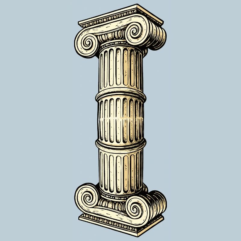 Antique column column illustration