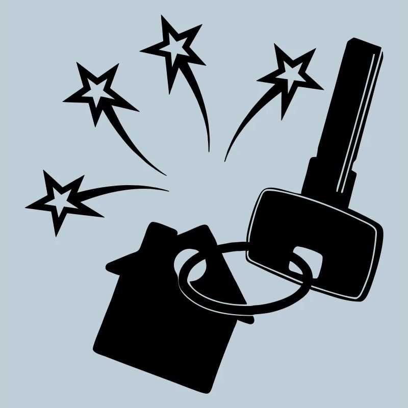 La clé de la nouvelle maison brille