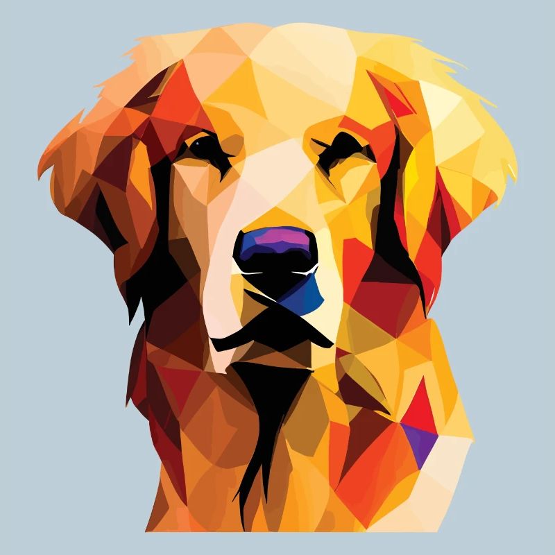 Golden Retriever Hund Polygon