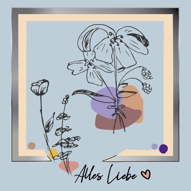 Picture frame with flowers