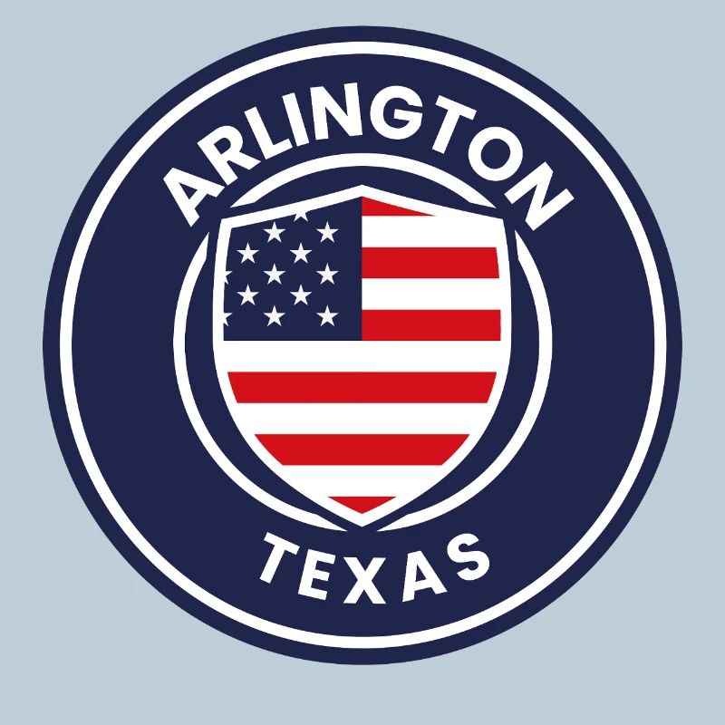 Emblème d’Arlington, Texas, avec drapeau