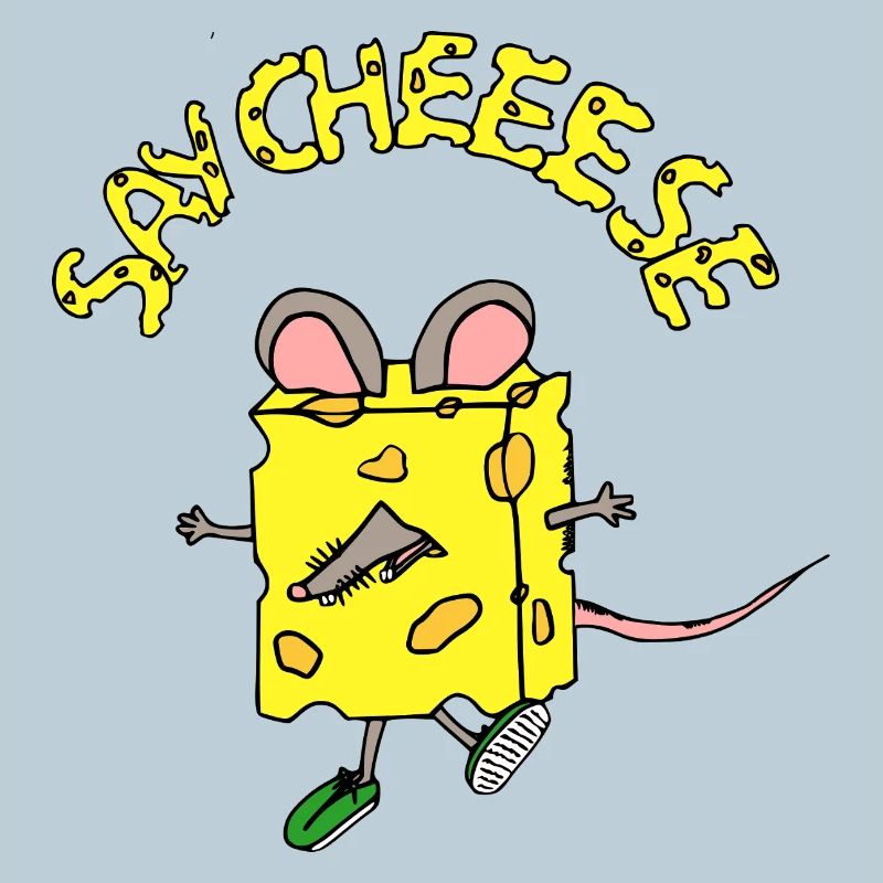Cheese hero in comic style