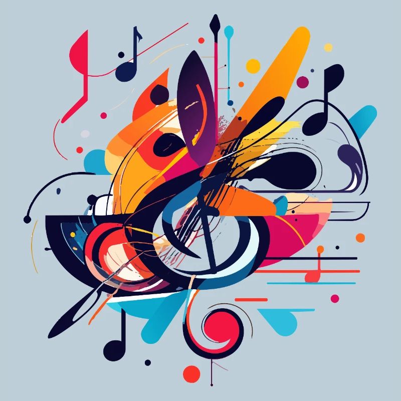 Notes de clé de musique signes de couleur