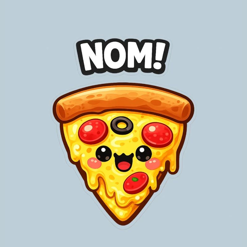 Kawaii Pizza Slice Design