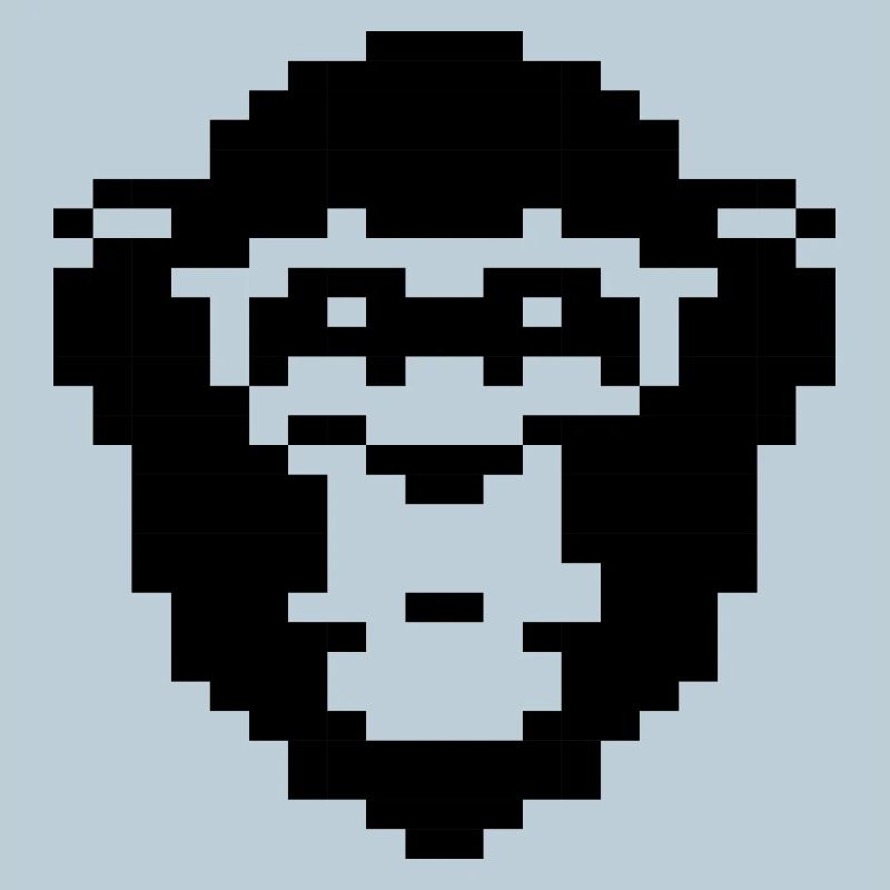 Pixeliges Affengesichtsdesign