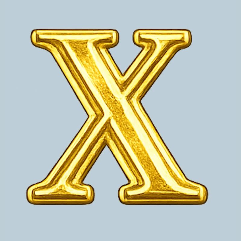 Emblème du X doré
