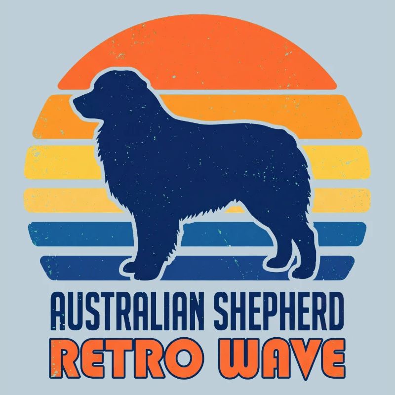 Retro Wave Aussie: Vintage Australian Shepherd