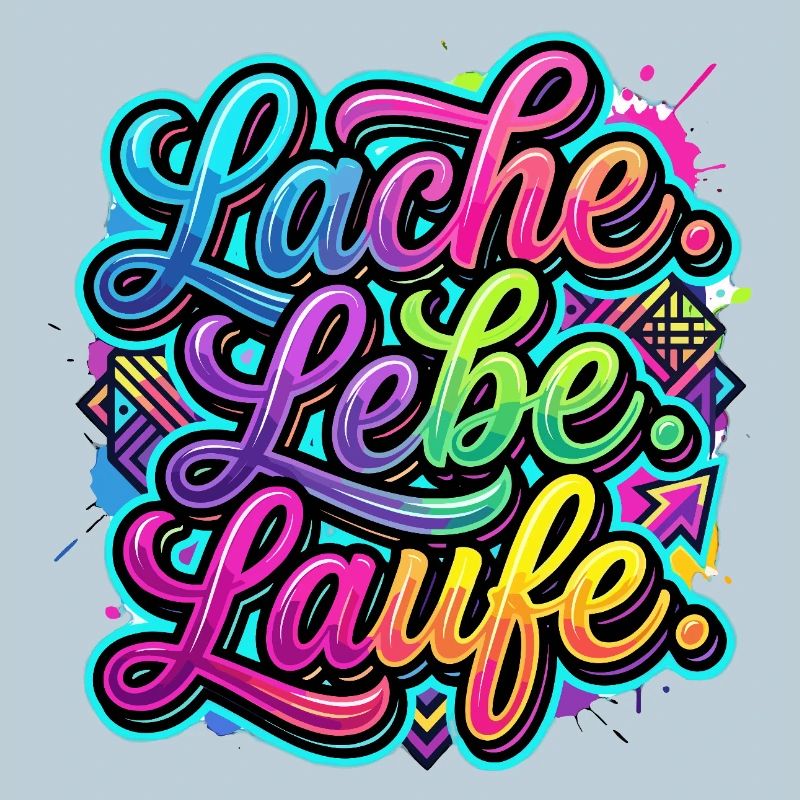 Laugh Live Run Graffiti