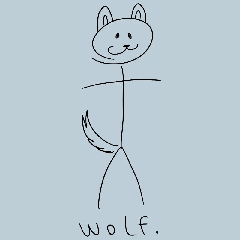 wolf. (black lines) (by Leni Riosa)