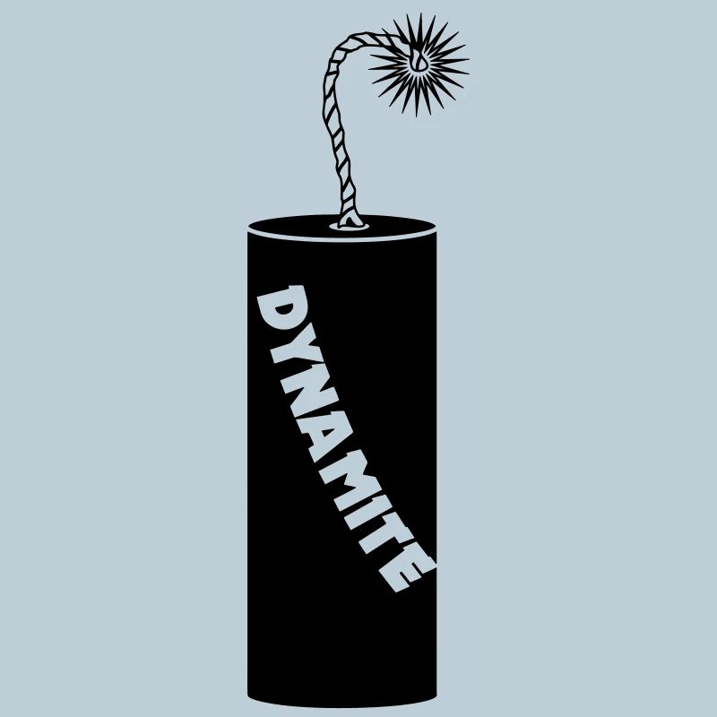 Tige de dynamite brûlante