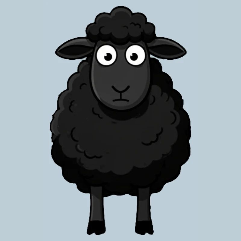 Schwarzes Schaf Schäfchen Geschenk Bauern