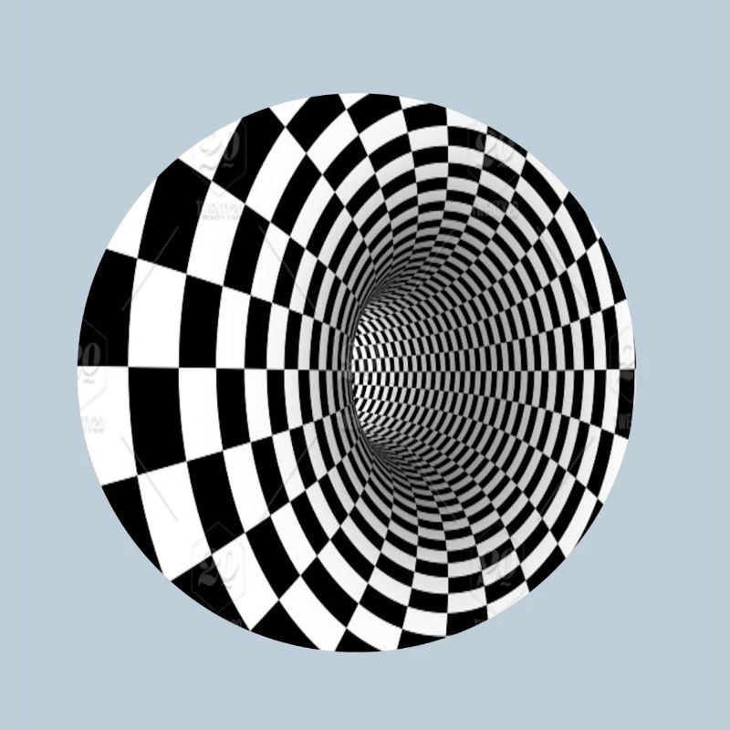 Tunnel Noir et Blanc Illusion