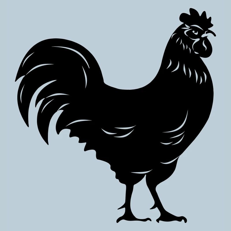 Rooster black transparent Shadow image