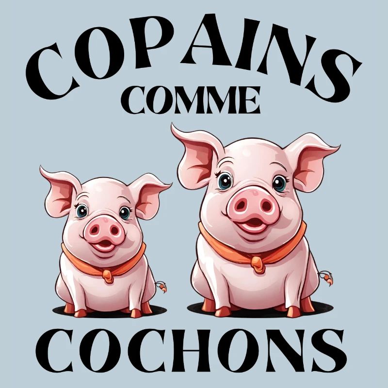 cochon, copains comme cochons, amitié